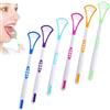 Rumgug 6 pezzi 2 in 1 detergente per lingua per adulti e bambini, Tongue Cleaner Scraper Soft Lingua, spazzola per labbra per l'igiene orale e l'alito fresco, eliminazione dell'alito cattivo (B)