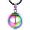 EUDORA Harmony Ball Gravidanza Collana per Donna, Musica Colorata Wishing Chime Bola Maternità Palla Ciondolo Gioiello Regalo per Nuove Mamme, 45+30 Pollici.
