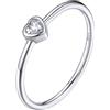 Silvora Anelli Argento Sterling Anello da Donna Fedi Nuziali Argento 925 Zirconi Cubici Lucidi Fedi di Fidanzamento Eternità Taglia IT #7-27 Confezione Regalo Delicata Natale San Valentino