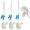 My-goodbuy24 Set di 3 spazzolini per WC in silicone, set di spazzole di ricambio per scopino WC, scopino per bagno, bianco