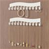 Duoleimi Portacatene Portagioie da Parete - Robusto Organizer per Gioielli per collane, bracciali e Orecchini - Contenitore sospeso per collane 2 Pezzi Bianco