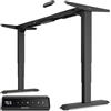 Desktronic Telaio per scrivania regolabile in altezza - Scrivania elettrica regolabile con doppio motore silenzioso e touch screen - Alta capacità di carico - Nero