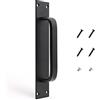 CHSEROK Maniglia per Porta da Fienile, Moderne Maniglie delle Porte, Maniglia per Porta Scorrevole Moda Nera Possono essere Utilizzate per Porte da Giardino, Capannoni, Magazzini (Alluminio)
