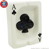 Black Dragon POSACENERE 3D CARTA DA POKER ASSO DI FIORI IN CERAMICA : PORTACENERE MANGIA FUMO / ODORI DA TAVOLO | IDEA REGALO FUMATORI