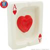 Black Dragon POSACENERE 3D CARTA DA POKER ASSO DI CUORI IN CERAMICA : PORTACENERE MANGIA FUMO / ODORI DA TAVOLO | IDEA REGALO FUMATORI