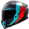 LS2 - Casco LS2 - Casco FF811 Vector II Carbon Grid Matt Rosso / Cyan