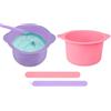 Changyeah Ciotola calda in silicone, 2 pezzi, in silicone, con 2 bastoncini, 10 x 6,5 cm, in silicone per scaldabagno (viola, rosa)