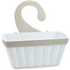 Ecoplast | Cestello Appendibile con Gancio, Cestino Portaoggetti in Plastica Riciclata, Colore Bianco, 27,5x13,3x26, Made in Italy