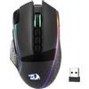 REDRAGON Mouse da gioco wireless Redragon M991 26000 DPI 3 modalità Gamer 9 pulsanti macro Mouse retroilluminati RGB, nero