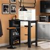 SoBuy FWT17-II Tavolo da bar da cucina con 3 ripiani Tavolo da appoggio alto per cucina, soggiorno o ufficio 112x106x57 cm
