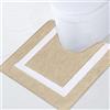 Famibay Tappeto WC a U Tappetino Bagno Antiscivolo e Assorbente Tappeti Bagno Lavabili in Lavatrice Tappetini per il Bagno Tappeto da Bagno in Microfibra Tappetino Morbido per Bagno Doccia 50x50cm