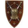 DENIX Panoplia in legno con due spade e scudo