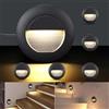 VivaLet Lampada LED Segnapasso da Incasso 6 Pezzi 5W 500LM, Luci Per Scale da Parete Per Esterni 230V 3000K, IP65 Scatola da Incasso 66mm, 85 X 85 mm, Applique per Esterno Alluminio Nero Circolare