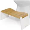 Squatty Potty Stockholm Pieghevole Bambù Bagno Gabinetto Sgabello, 7-Pollice Altezza, Marrone/Bianco