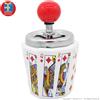 Black Dragon POSACENERE SPINNING RED POKER : PORTACENERE APERTURA PRESSIONE MANGIA FUMO / ODORI DA TAVOLO | IDEA REGALO FUMATORI