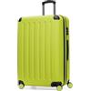 Hauptstadtkoffer Spree - Valigia rigida grande, TSA, 4 ruote doppie, trolley, valigia da viaggio, espandibile, 75 cm, 119 litri, Farn
