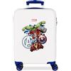 Marvel Avengers Attack - Valigia da cabina bianca, 38 x 55 x 20 cm, rigida, 2,35 kg, chiusura a combinazione laterale, ABS, 2,35 kg, 35 l, bagaglio a mano