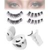 TPZORJX Ciglia Finte Magnetiche,Magnetic Lashes Naturali con Applicatore,Non Richiede Colla,Riutilizzabili Ciglia Finte Magnetiche Facili da Indossare Rimuovere con Scatola Regalo (Set-A 2 Paia)