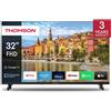 Thomson 32FG2S14 Smart TV 32 Pollici Full HD Display LED Sistema Google TV DVBT2-C-S2 Classe E colore Nero