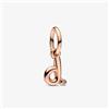 Pandora Charm Pendente lettera d placcato oro rosa Donna Pandora