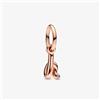 Pandora Charm Pendente lettera h placcato oro rosa Donna Pandora