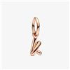 Pandora Charm Pendente lettera k placcato oro rosa Donna Pandora