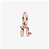 Pandora Charm Pendente lettera n placcato oro rosa Donna Pandora