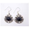 11.4 GM 925 Argento Sterling Naturale Onice Nera Cab Gemma Orecchino Size 4.4cm