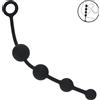 Levelz Curved Silicone Anal Beads Black