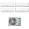 Hisense - Climatizzatore Inverter Hisense Hi Comfort Wi-fi Quadri Split 7000+7000+7000+18000 Btu 4AMW81U4RJC R-32 A++