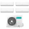 Hisense - Climatizzatore Inverter Hisense Hi Comfort Wi-fi Quadri Split 7000+12000+12000+12000 Btu 5AMW105U4RQC R-32 A++