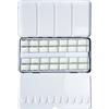 FCLUB Empty Watercolor Tins Palette Paint Case - Large Watercolor Palette Box Metal Tin with 28 Full Pans