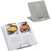 Relaxdays Leggio da Tavolo per Libri, Set 2 Supporti Reggilibri Quaderni Tablet, Regolabile 6 Livelli, Acciaio, Grigio