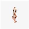 Pandora Charm Pendente lettera q placcato oro rosa Donna Pandora