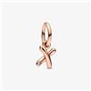 Pandora Charm Pendente lettera x placcato oro rosa Donna Pandora