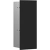 Emco Asis Pure - Mobiletto da bagno con scopino per WC, con funzione Push to Open e chiusura a sinistra, colore: Nero opaco