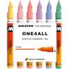 Molotow One4All 127HS - Set di 6 pennarelli acrilici Pastel Classic (spessore del tratto 2,0 mm, altamente coprenti e permanenti, ad asciugatura rapida, ricaricabili, per quasi tutte le superficie),