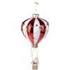 BIANCHI DINO Decorazione Natalizia Babbo Natale su Mongolfiera 10cm Rosso Bianco Vetro