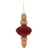 BIANCHI DINO Pendaglio per Albero di Natale in Vetro 15,5cm Burgundy Oro