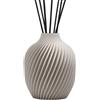 HYPNO CASA Diffusore a Bastoncini Vaso 3D con Ricarica Caldi Agrumi 100ml Beige