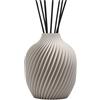 HYPNO CASA Diffusore a Bastoncini Vaso 3D con Ricarica Caldi Agrumi Dolce 50ml Beige