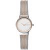 Skagen Orologio Freja Lille da donna, Movimento al quarzo a due lancette con cinturino in acciaio inossidabile o in pelle, 26 mm, Oro rosa e argento