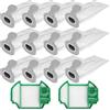 DUBUOZA 12 Sacchetti per Aspirapolvere Compatibili con Aspirapolvere Vorwerk Folletto VK7 FP7 VK7S FP7S + 2 Filtri Hepa-Ricambi Vorwerk Folletto,Sacchetto Antipolvere Sostitutivo