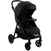 MoMi Passeggino Leggero e Compatto CLARA BLACK Con Coprigambe Omologato 22 Kg