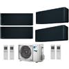 Daikin Climatizzatore Condizionatore Daikin Bluevolution Quadri Split Inverter Stylish Black R-32 Wi-Fi 9000+9000+9000+9000 Con 4mxm68n 9+9+9+9 - New Total Black
