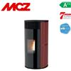 Mcz Stufa A Pellet Idro Mcz Pad Line Hydromatica 18 Kw M2 In Ceramica Rigata Colore Bordeaux - New Cod. 7121030
