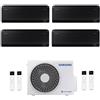 Samsung Condizionatore Samsung Inverter Quadri Split Windfree Black 7000+7000+7000+7000 Con Aj080txj R-32 Classe A++ Wifi - New 7+7+7+7