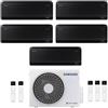 Samsung Condizionatore Samsung Inverter Penta Split Windfree Black 9000+9000+12000+12000+12000 Con Aj0100txj R-32 Classe A++ Wifi - New 9+9+12+12+12