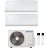 Samsung Condizionatore Samsung Inverter Dual Split Cebu S2 Wi-Fi 9000+12000 Con Aj050txj R-32 Classe A+++ Wifi - New 9+12