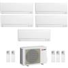 Mitsubishi Electric Climatizzatore Condizionatore Mitsubishi Electric Penta Split Inverter Linea Plus Serie Msz-Ay R-32 9000+9000+9000+9000+9000 Con Mxz-5f102vf A++ Wi-Fi Incluso - New 9+9+9+9+9